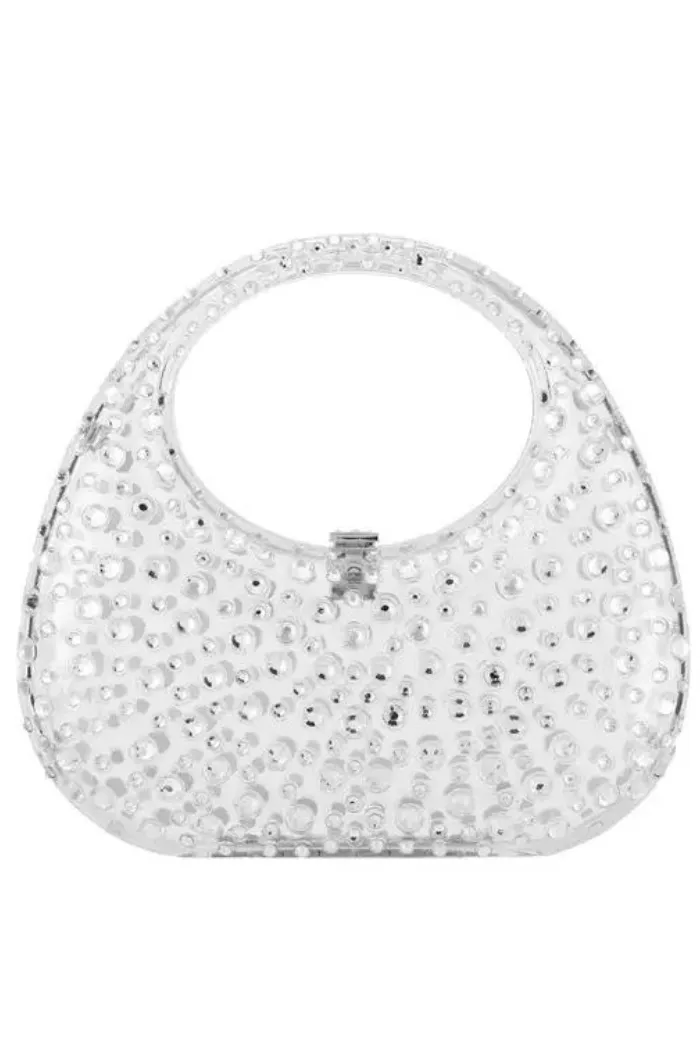 Acrylic Rhinestone Clutch Handbag