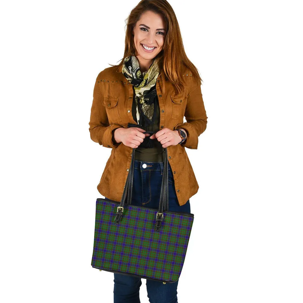 Adam Tartan Leather Tote Bag