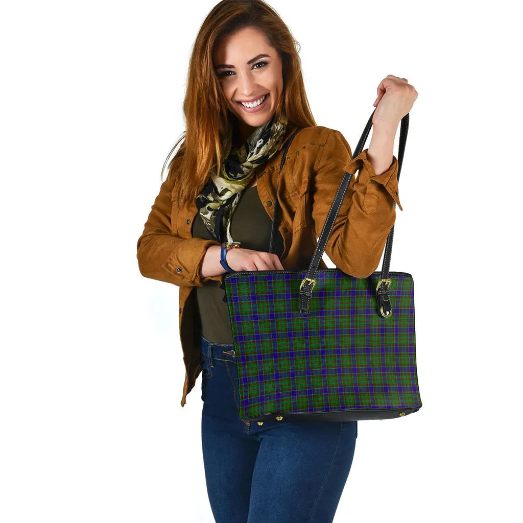 Adam Tartan Leather Tote Bag