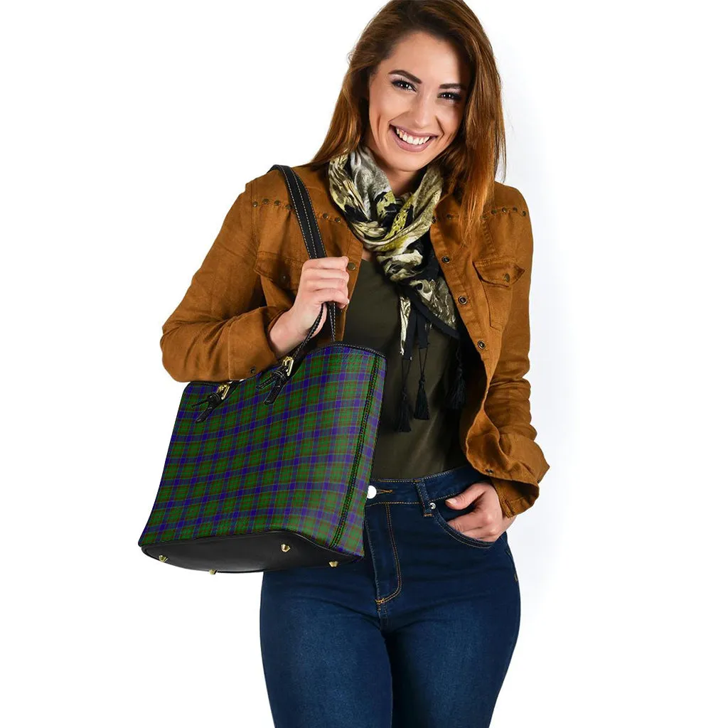 Adam Tartan Leather Tote Bag