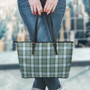 Alexander of Menstry Hunting Tartan Leather Tote Bag