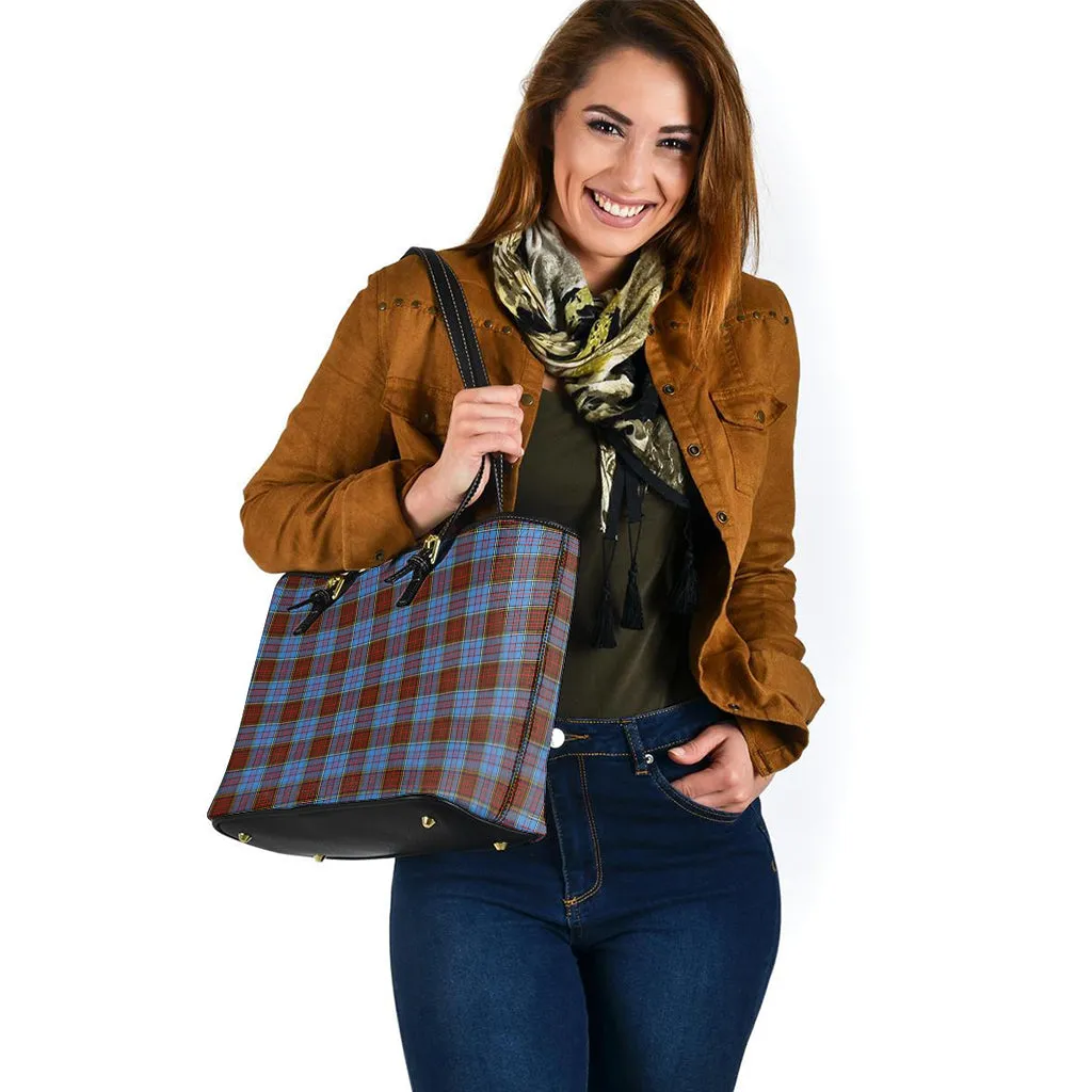 Anderson Modern Tartan Leather Tote Bag