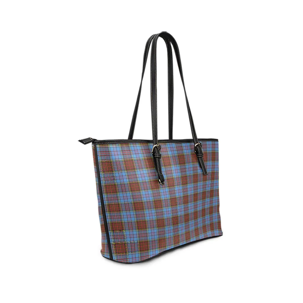 Anderson Modern Tartan Leather Tote Bag