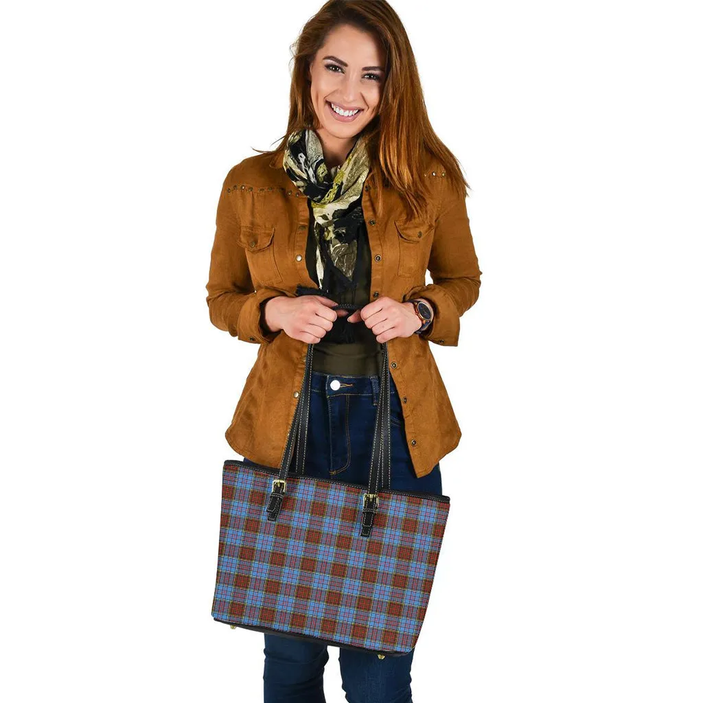 Anderson Modern Tartan Leather Tote Bag