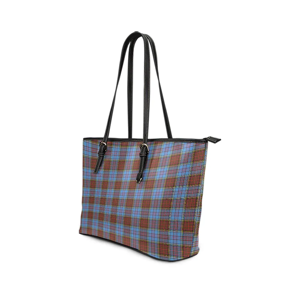 Anderson Modern Tartan Leather Tote Bag