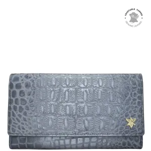 Anuschka Croco Embossed Genuine Leather Wallet