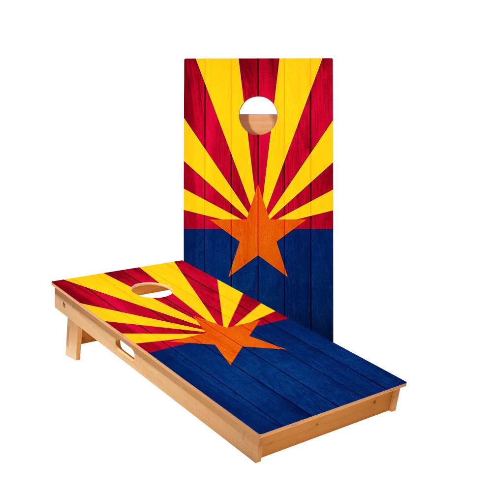 Arizona Flag Star Cornhole Boards