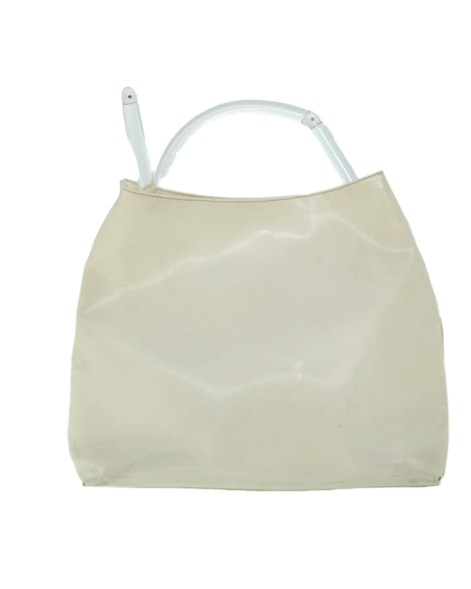 Authentic White Leather Handbag