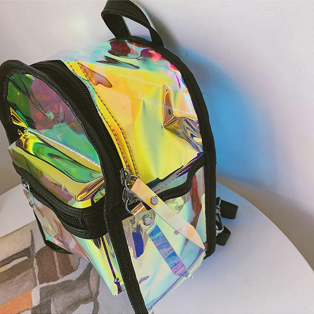 Backpack Women Fashion Girls Street Transparent Jelly Versatile