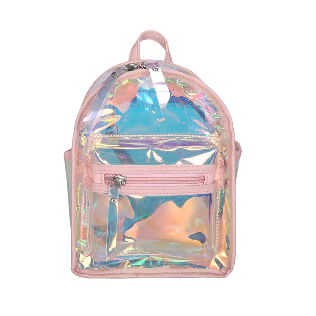 Backpack Women Fashion Girls Street Transparent Jelly Versatile