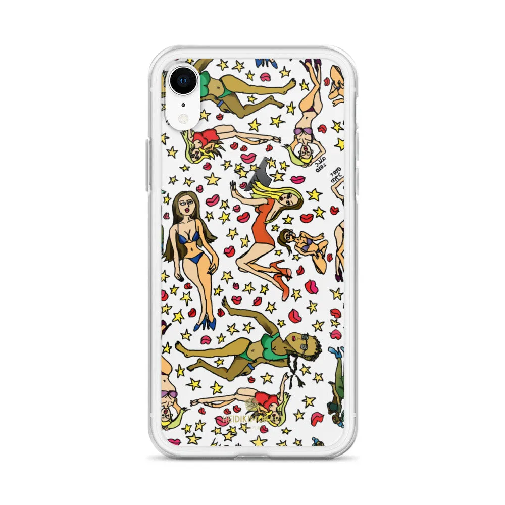 Bad Girl's iPhone Case, Graphic Cartoon Art Fun Colorful Artistic Phone Case-Made in USA/EU/MX