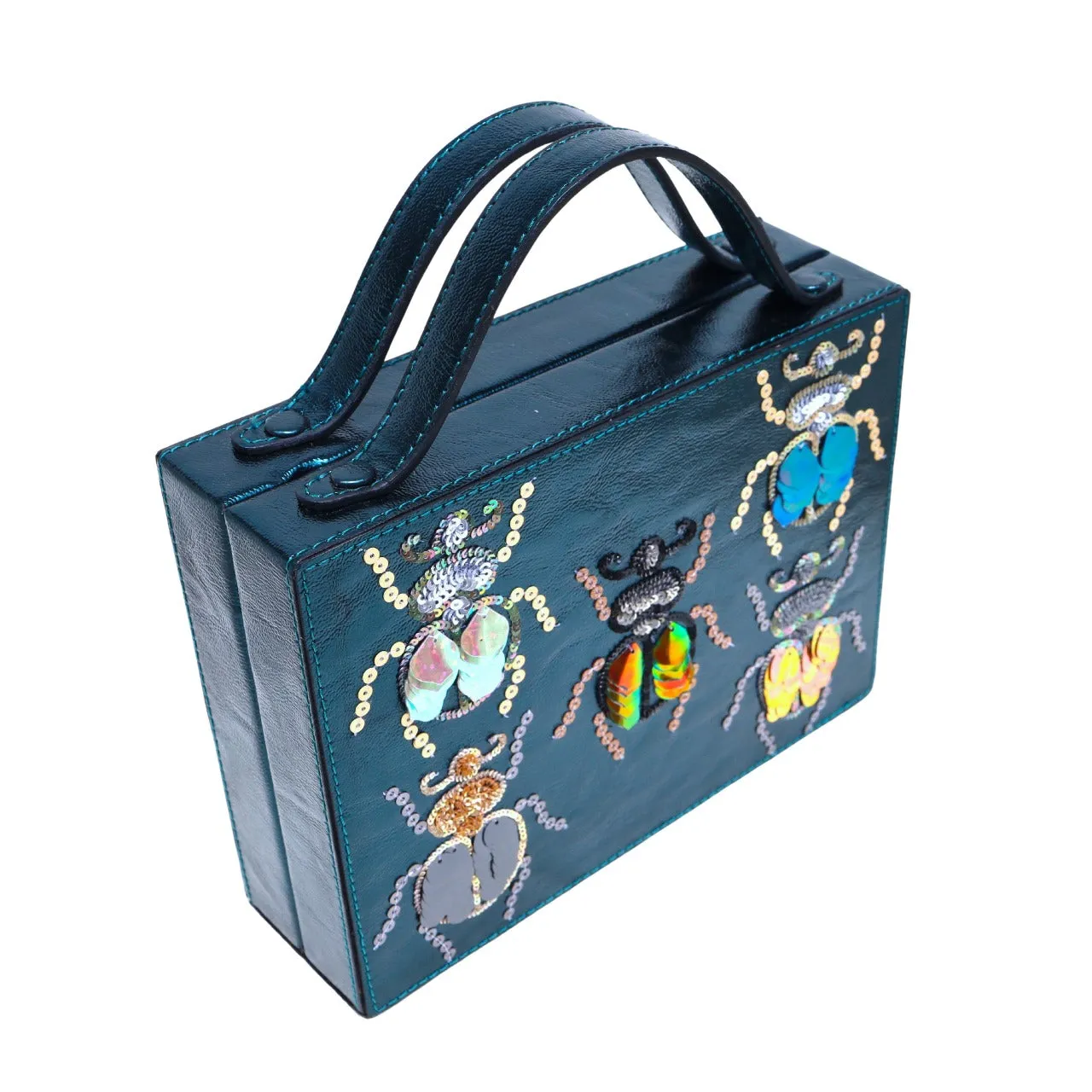 Bedazzled Beetle Briefcase Bag