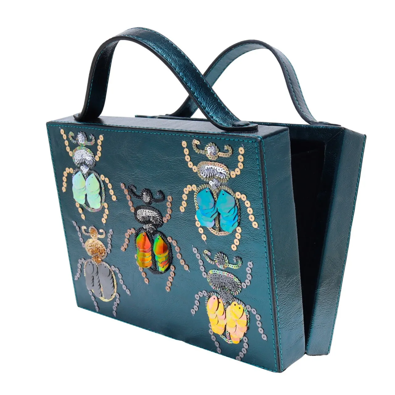 Bedazzled Beetle Briefcase Bag