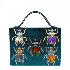 Bedazzled Beetle Briefcase Bag