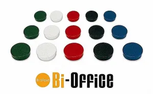 Bi-Office Assorted 30mm Round Magnets Pack 10's