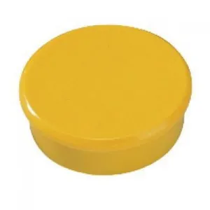 Bi-Office Yellow 10mm Round Magnets Pack 10's