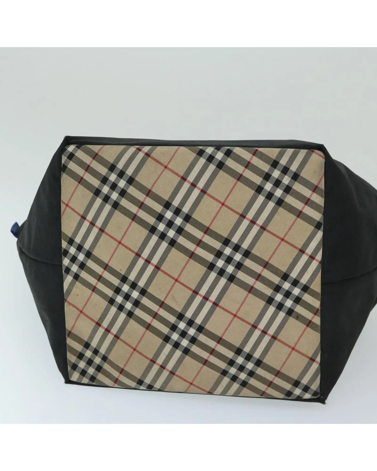 Black Nylon Hand Bag with Burberry Label Design