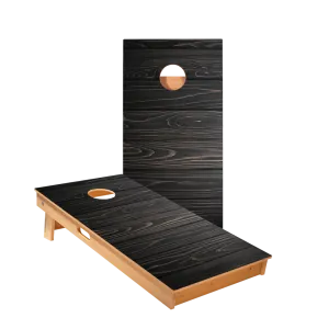 Black Stained Large Panel Wood Star Cornhole Boards