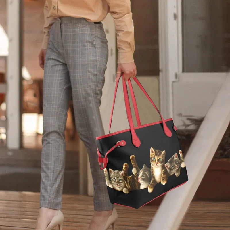 Cat Themed Classic Tote Bag For Women