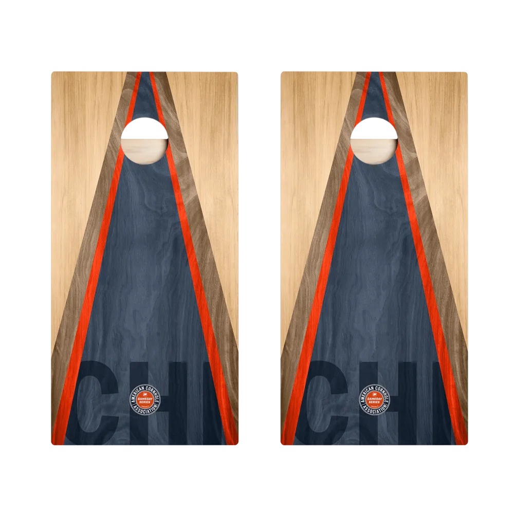 Chicago Football Gameday Classic Triangle Star Cornhole Boards