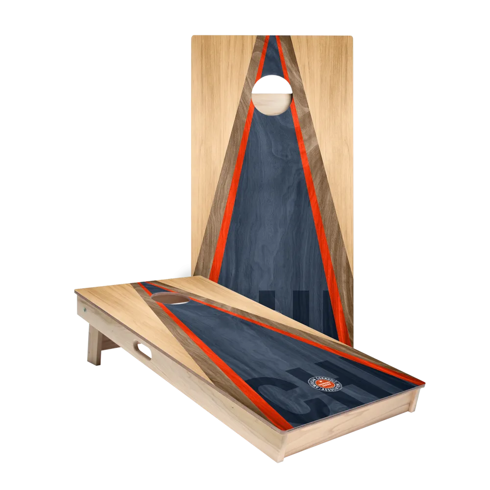 Chicago Football Gameday Classic Triangle Star Cornhole Boards