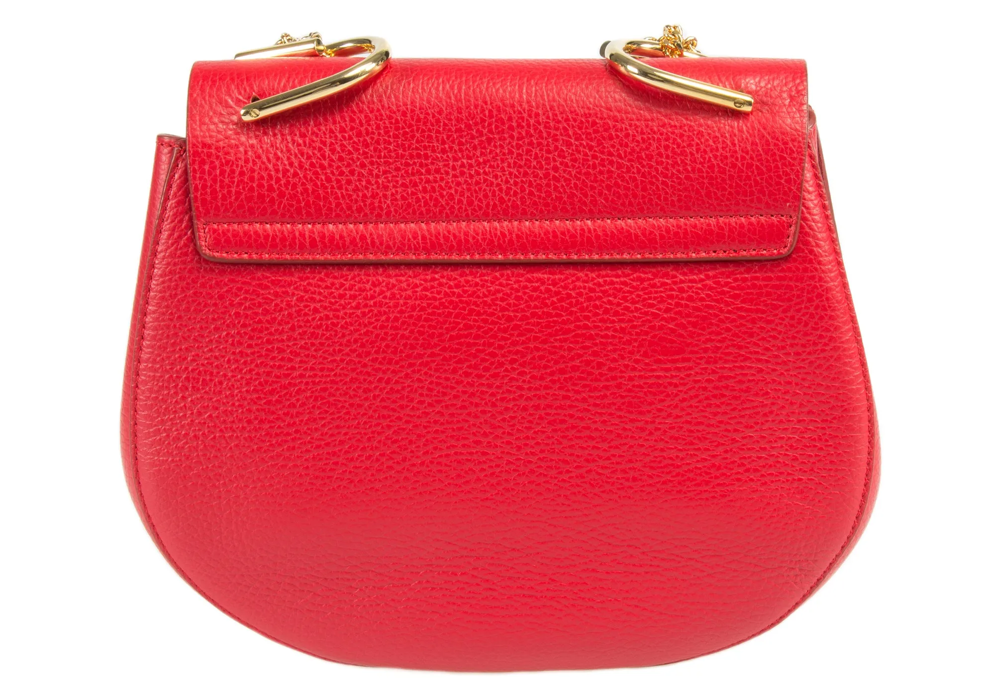 Chloe Drew Shoulder Bag | Plaid Red w/ Gold Hardware | Size Medium