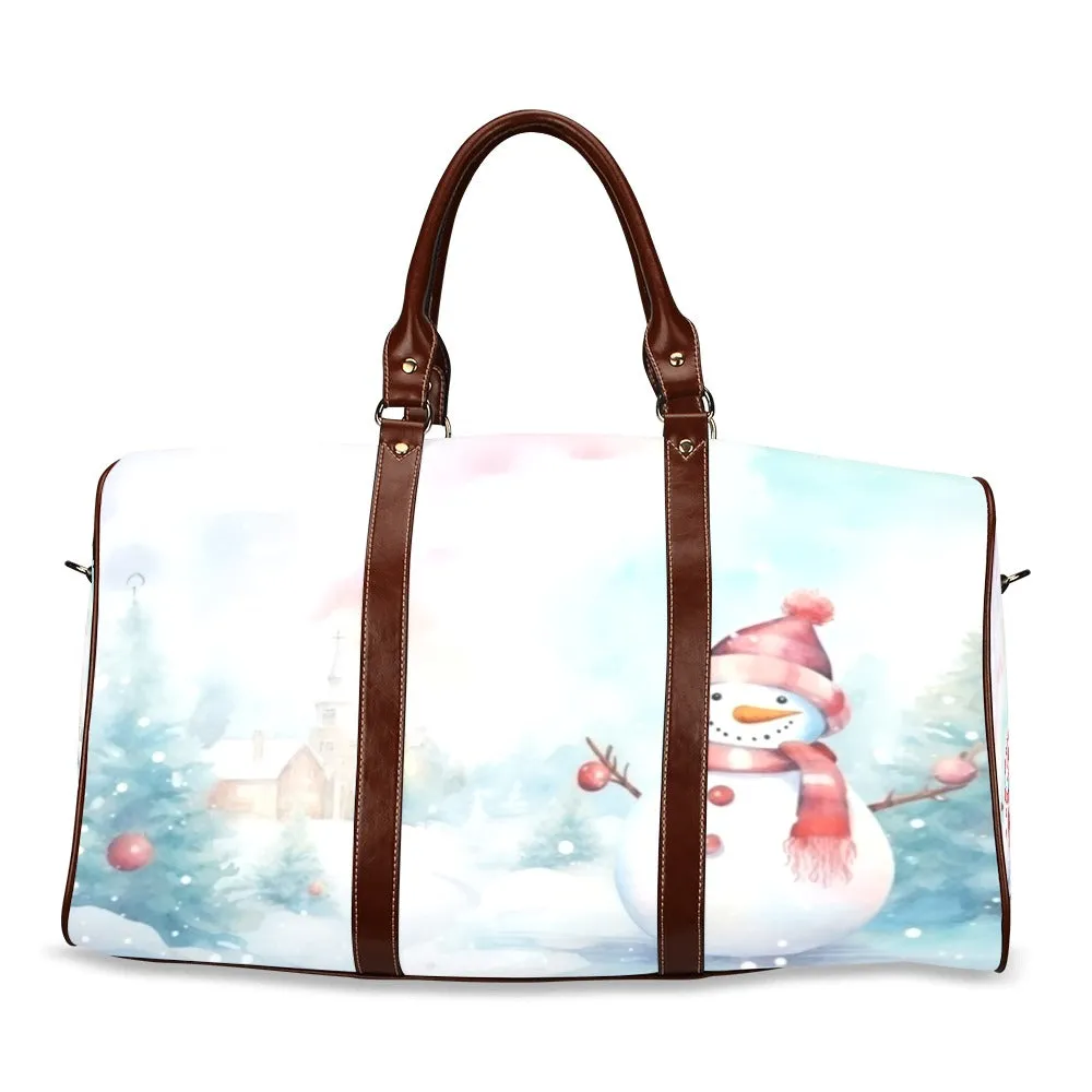 Christmas snowman 3-2 Waterproof Travel Bag/Small (Model 1639)