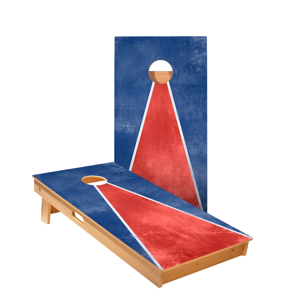 Classic Triangle - Red, White, Blue Star Cornhole Boards