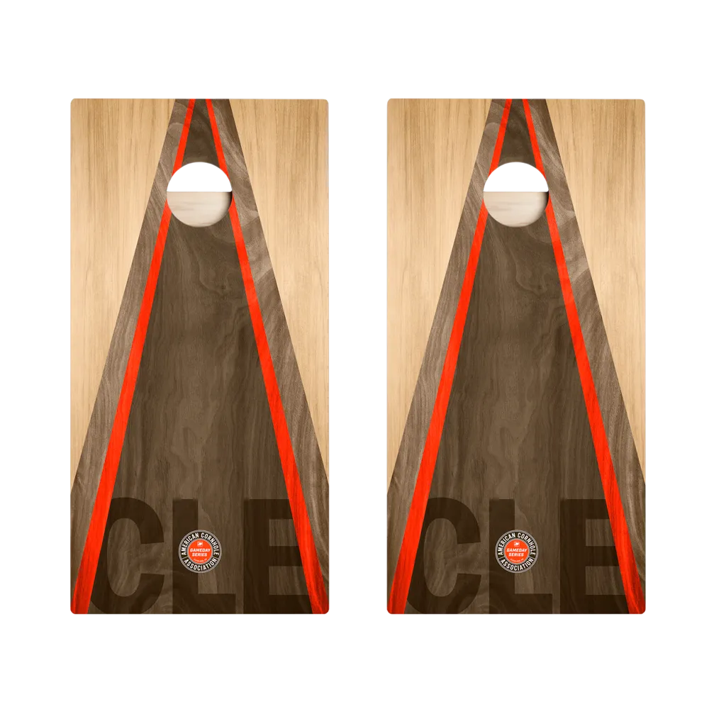 Cleveland Football Gameday Classic Triangle Star Cornhole Boards