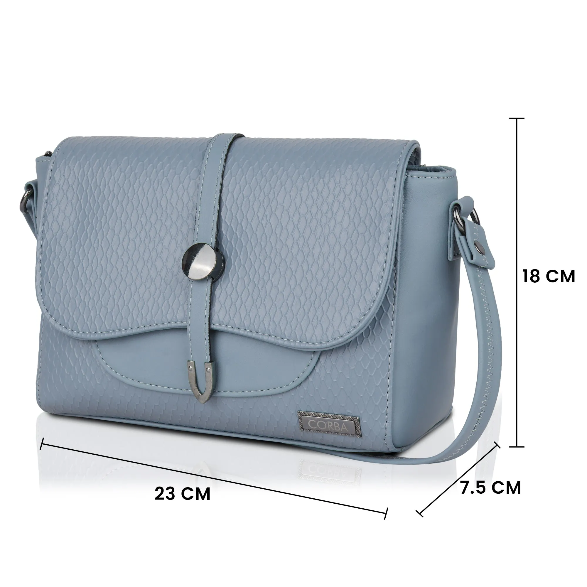 Corba Stylish Sling Bag Blue