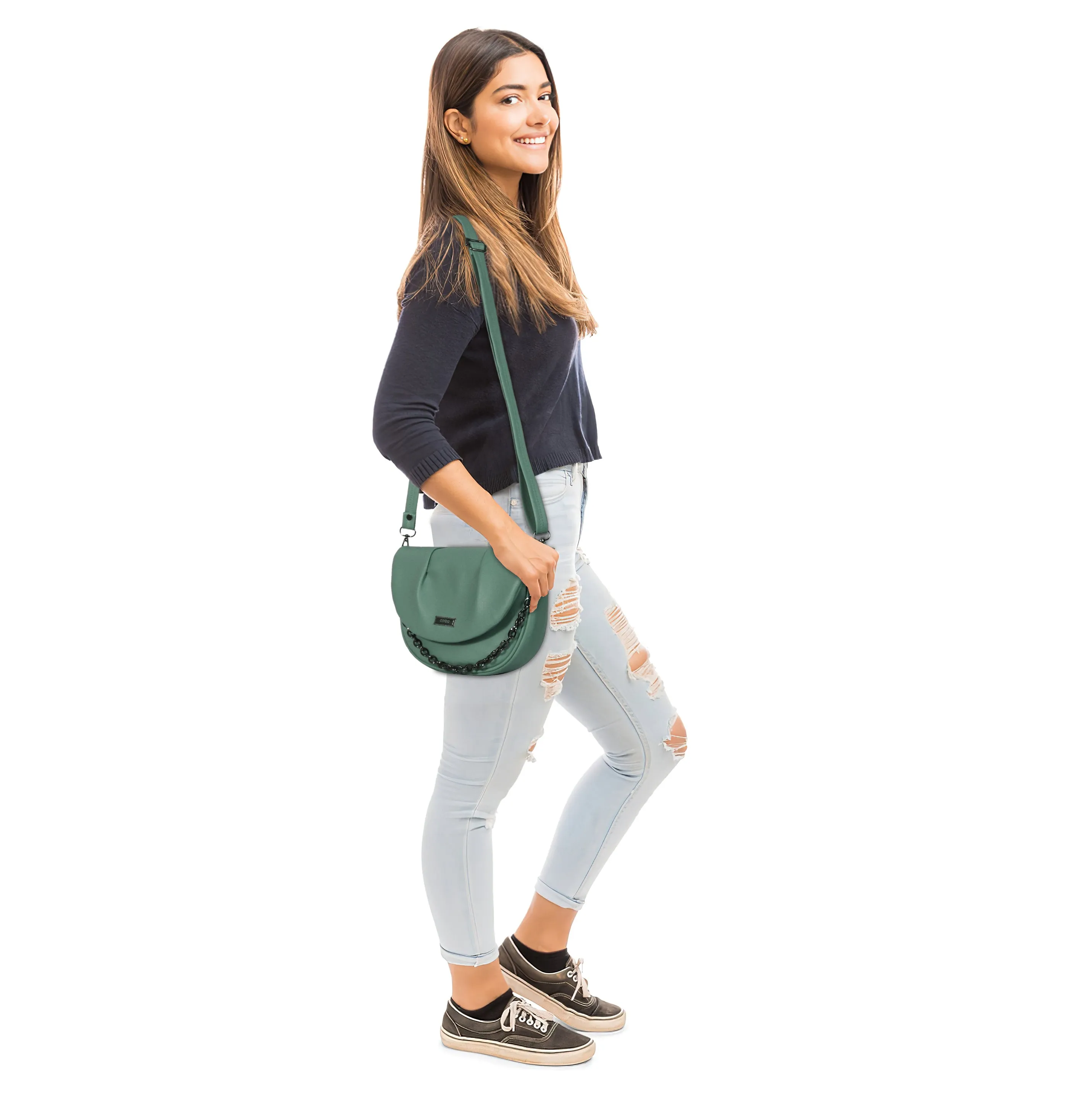 Light Green Corba Womens Sling Bag with Optimal Design