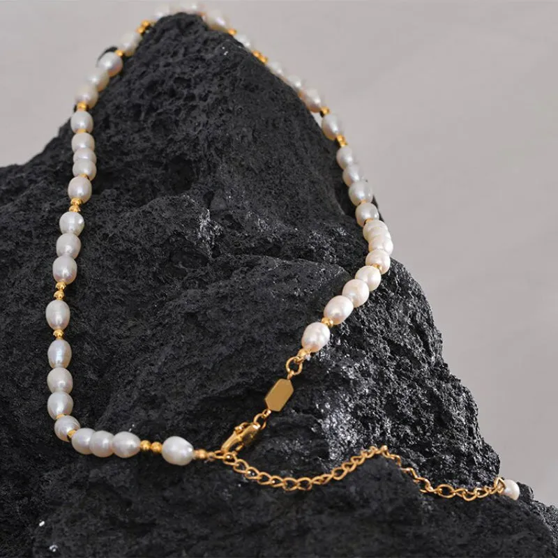 Delicate Pearl Chain Necklace for Women