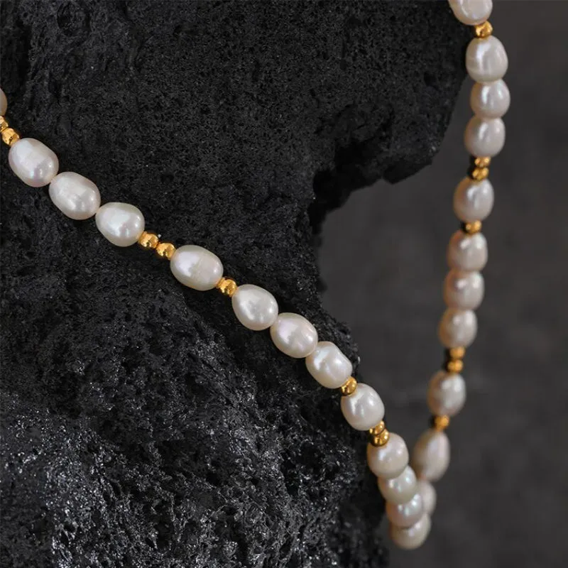 Delicate Pearl Chain Necklace for Women