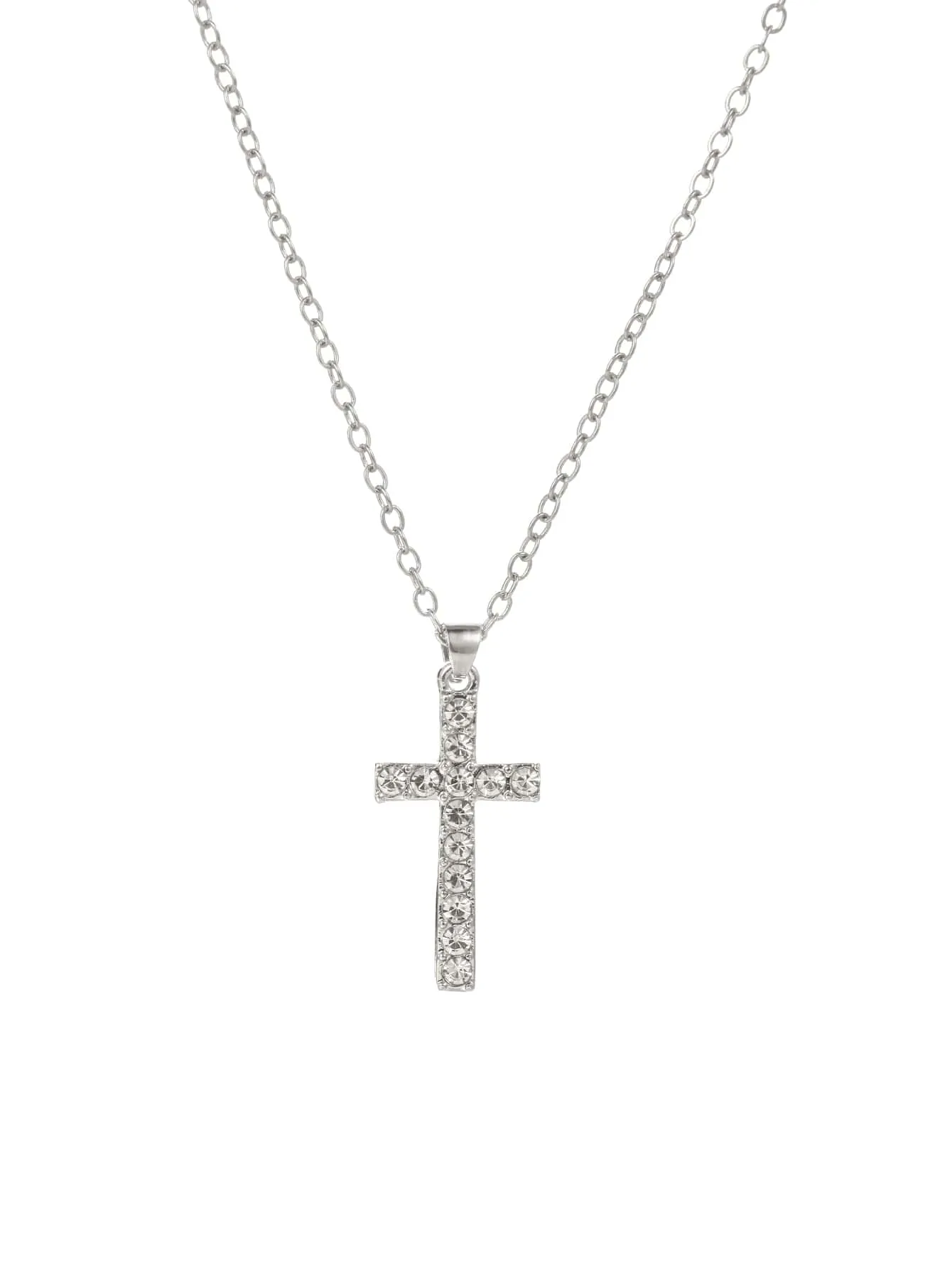 Delicate Rhinestone Cross Charm Necklace for Women Jewelry for Women Jewelry