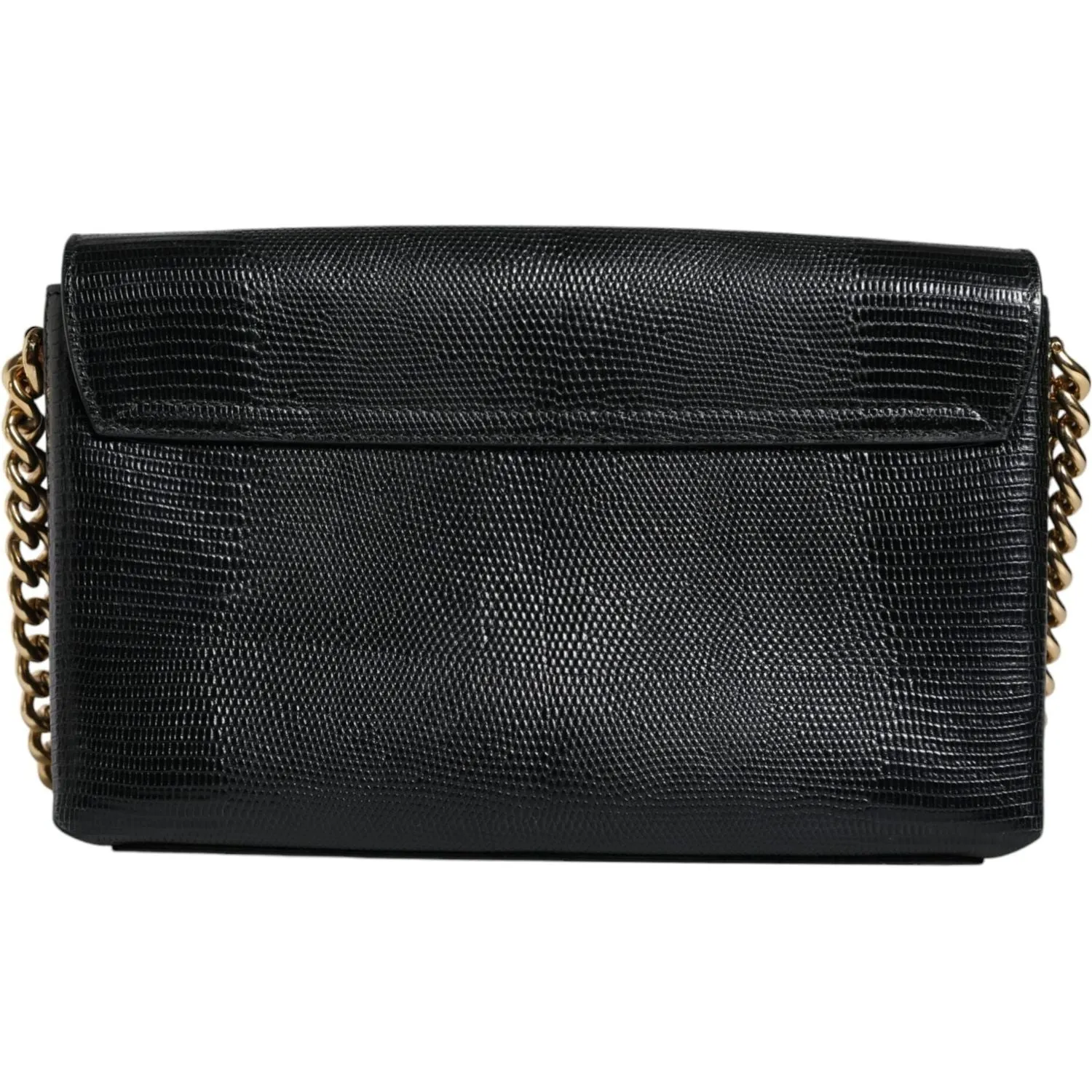 Dolce & Gabbana Black Leather DG Millennials Crystal Crossbody Bag