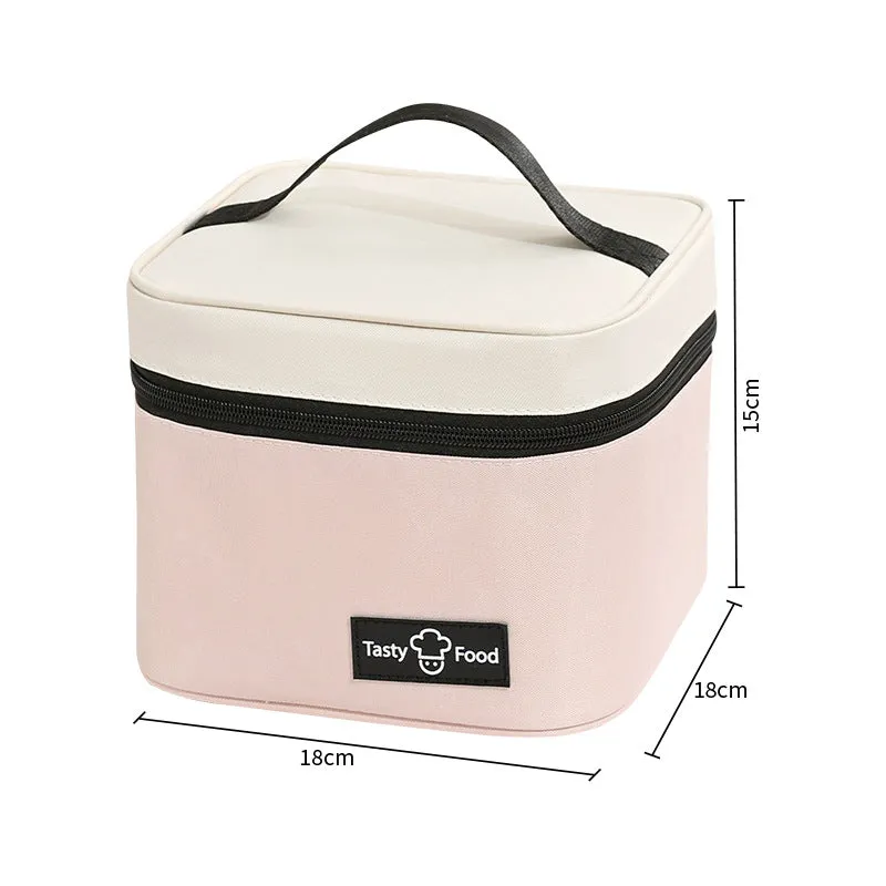 Dopamine Portable Lunch Box Takeaway Student Packaging With Rice Insulation Bag Aluminum Foil Thickened Lunch Box Bag