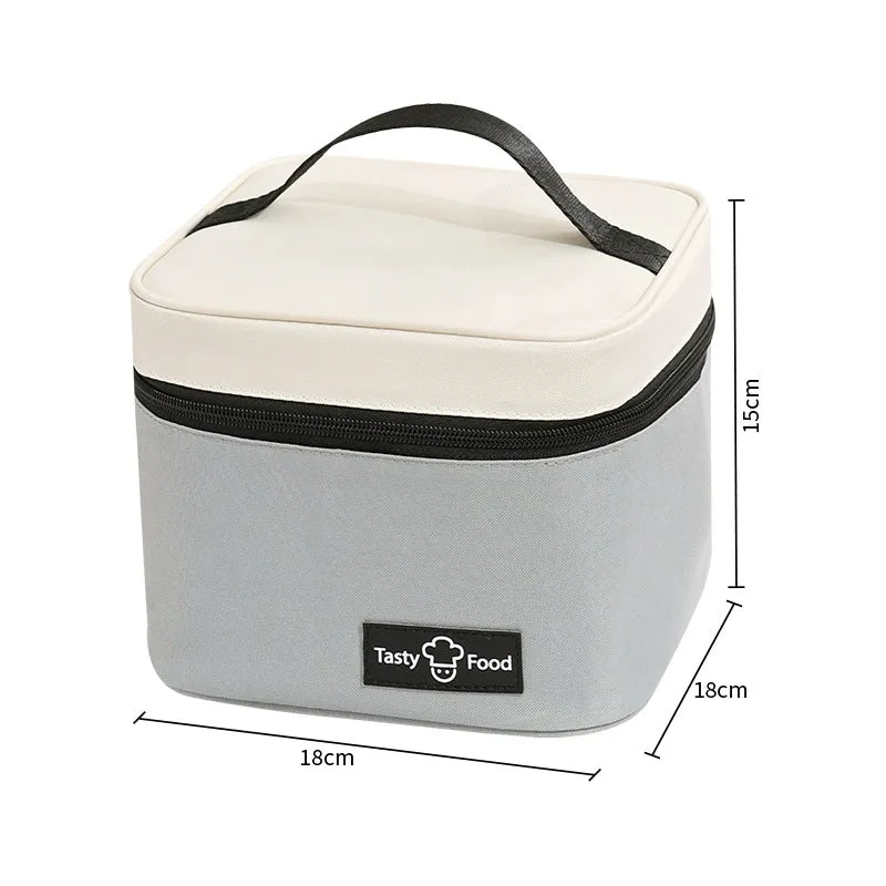 Dopamine Portable Lunch Box Takeaway Student Packaging With Rice Insulation Bag Aluminum Foil Thickened Lunch Box Bag