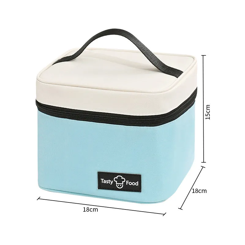 Dopamine Portable Lunch Box Takeaway Student Packaging With Rice Insulation Bag Aluminum Foil Thickened Lunch Box Bag