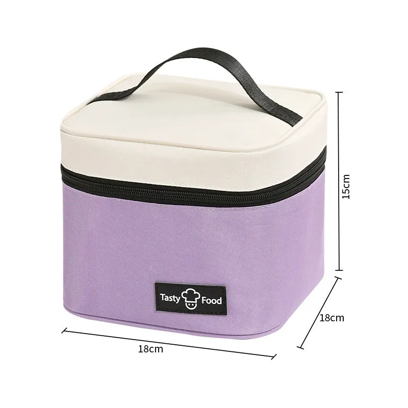 Dopamine Portable Lunch Box Takeaway Student Packaging With Rice Insulation Bag Aluminum Foil Thickened Lunch Box Bag