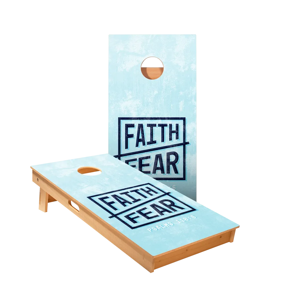 Faith Over Fear Star Cornhole Boards