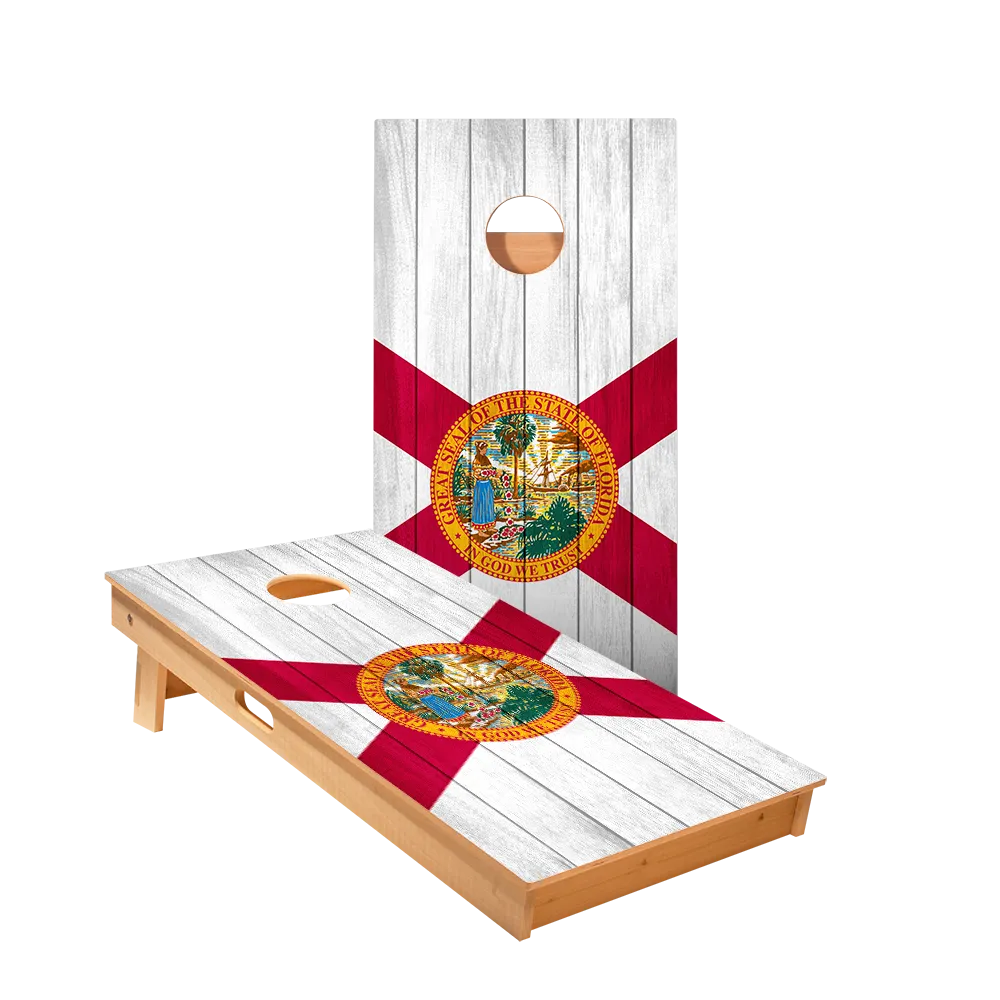 Florida Flag Star Cornhole Boards