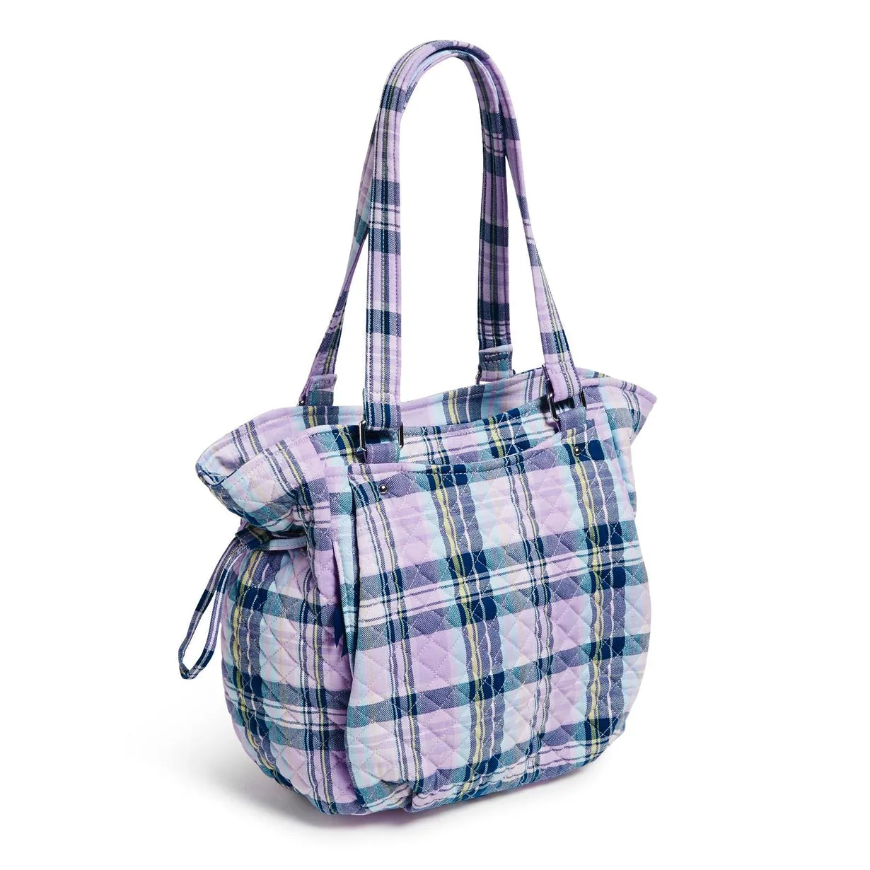 Glenna Satchel Bag - Amethyst Plaid