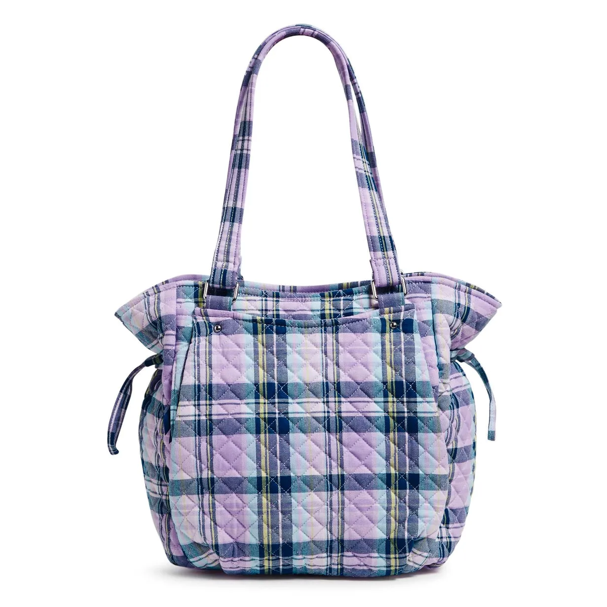 Glenna Satchel Bag - Amethyst Plaid