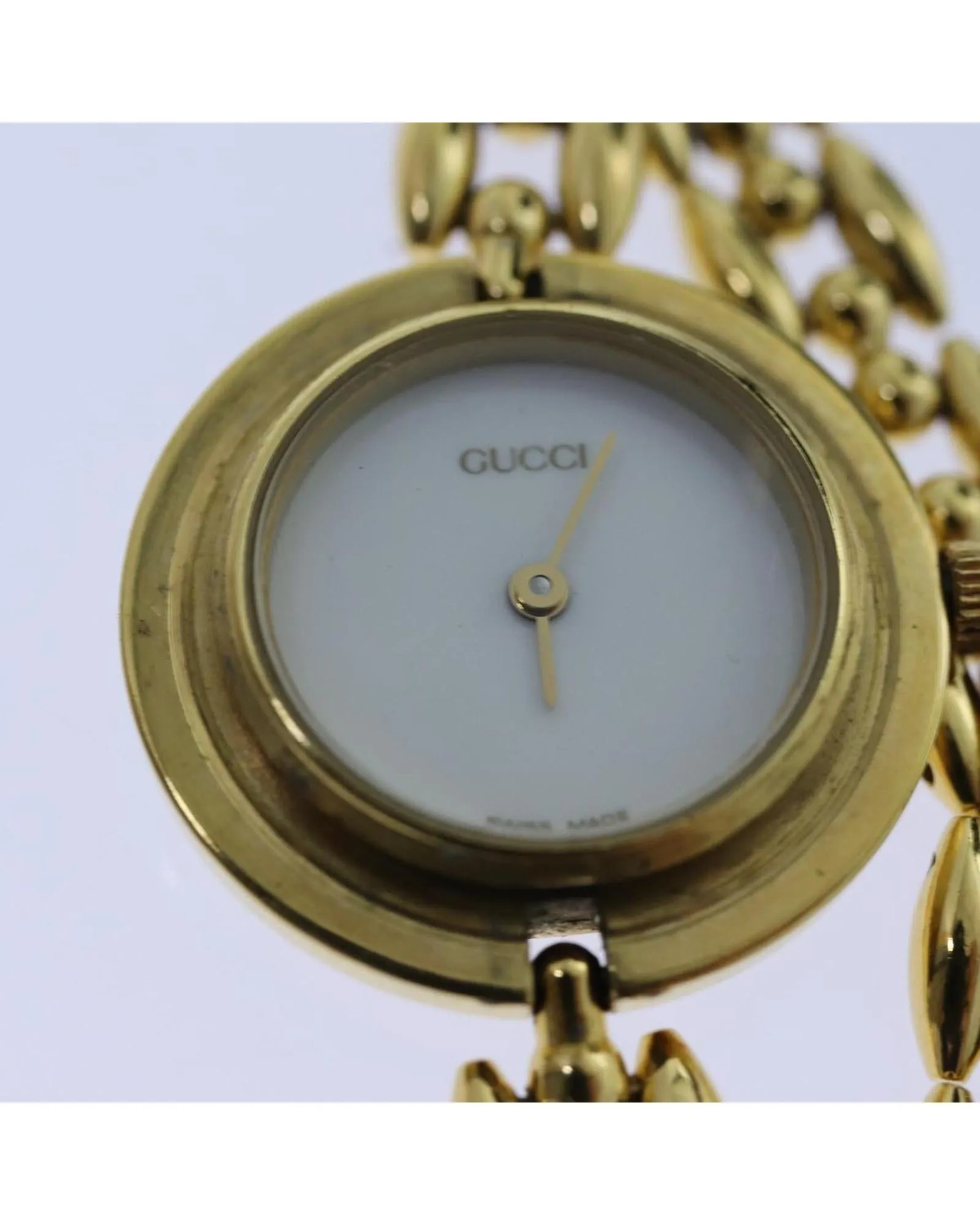 Gold Metal GUCCI Watch Auth C Rank