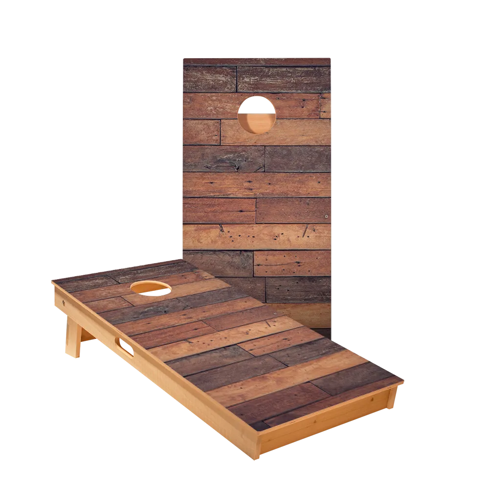 Horizontal Rustic Wood Star Cornhole Boards