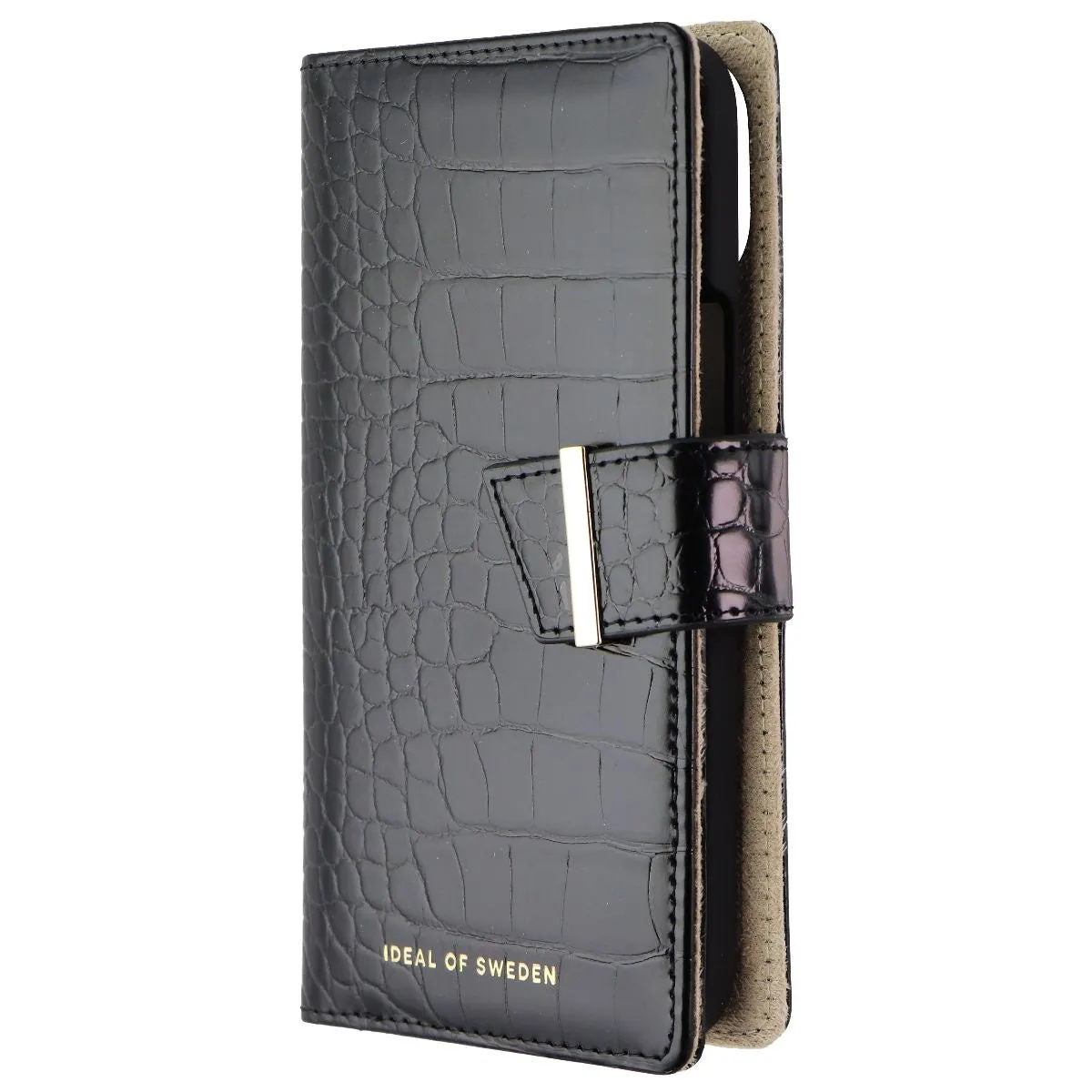 iDeal of Sweden Cora Phone Wallet for iPhone 12 Pro Max - Jet Black Croco