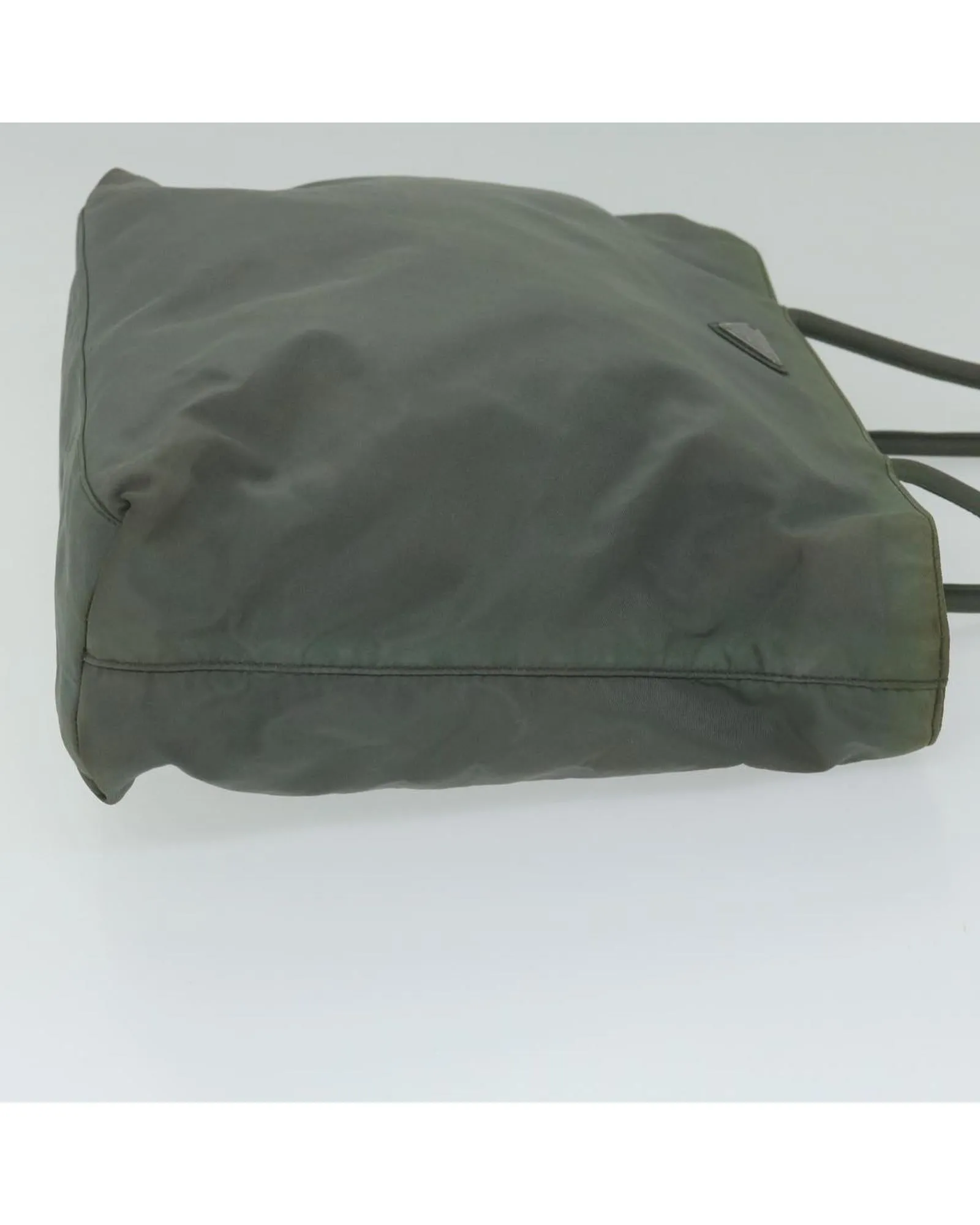 Khaki Nylon Hand Bag by Prada