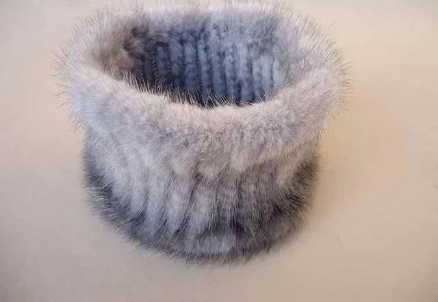 Knitted Fur Headband