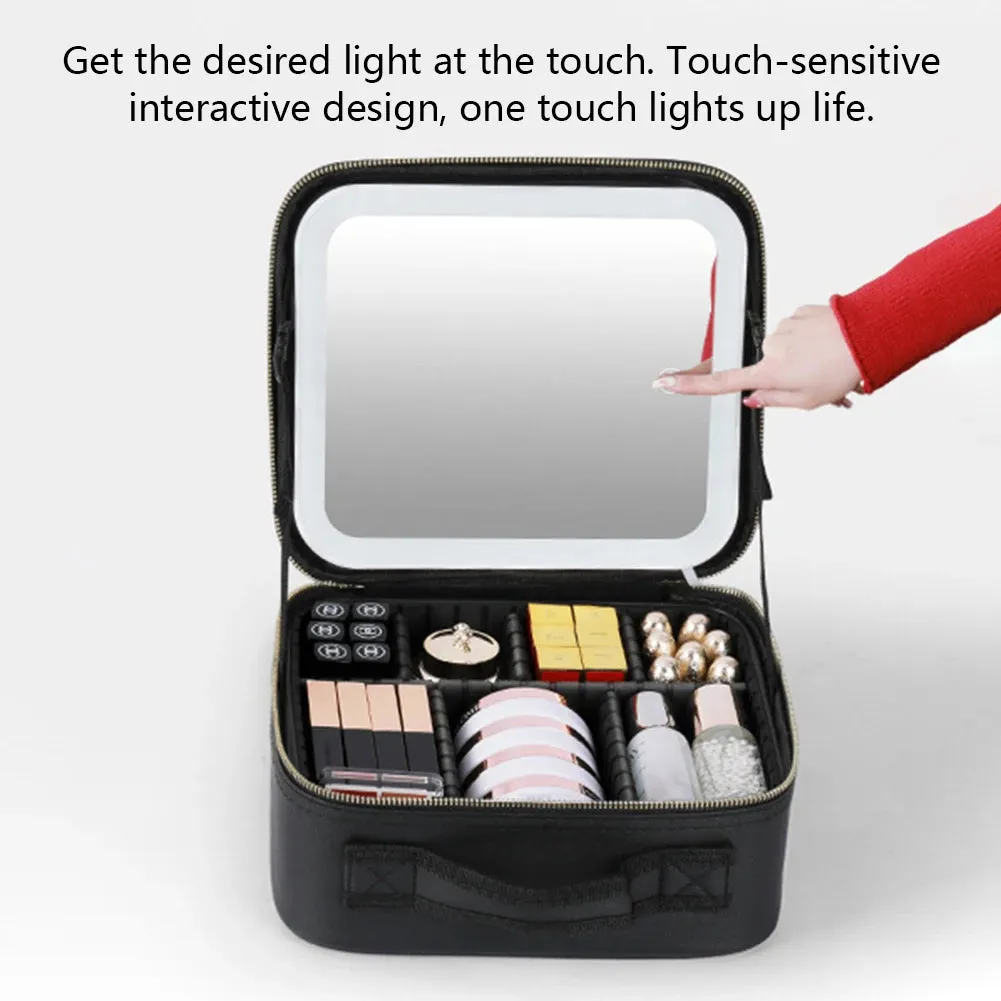 LED Portable Makeup case with Mirror