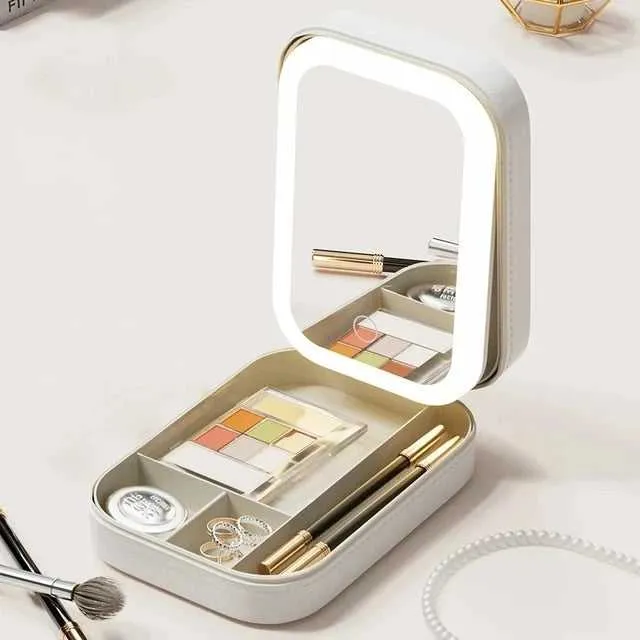 LED Portable Makeup case with Mirror